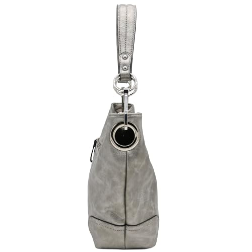 Image of Hobo Shoulder Bag with Big Snap Hook Hardware