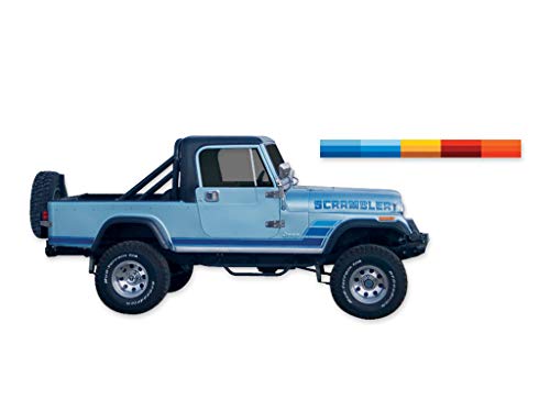 Phoenix Graphix Replacement for 1983 1984 Jeep Scrambler CJ8 Decals & Stripes Kit - Yellow