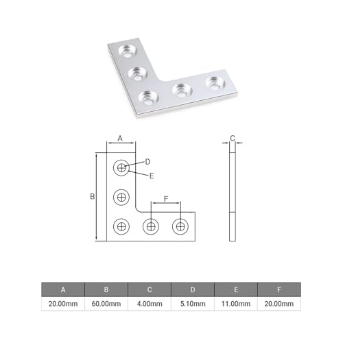 Équerre d'angle 90 degrés en L rigide pour stabiliser vos profilés 2020 - 3