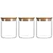 Produktbild Vorratsglas aus Glas, mit Bambus-Deckel, luftdicht, 500 ml, 3 Stück