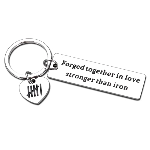 6 Year Anniversary Birthday Gifts for Him Iron Anniversary Keychain for Him Her Couple 6th Anniversary Wedding Gifts Anniversary Couple Gifts for Husband Wife Anniversary Valentines Gifts for Couples,