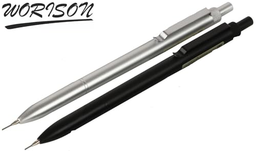Image of worison 0.7mm Mechanical Pencil set 1 White and 1 Black Pencil