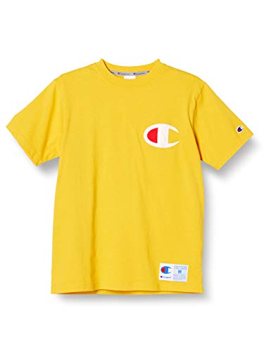[チャンピオン] Tシャツ 半袖 綿100% 定番 ビッグCロゴアップリケ ジョックタグ付き ショートスリーブTシャツ C3-R304 メンズ ゴールド L