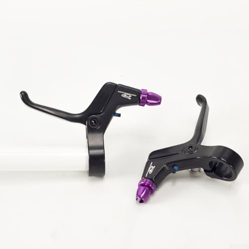 Cloudpower Mountain Bike Lightweight 2 Finger Brake Levers Aluminum Alloy Brake Handles for Mountain Kid Bike(Purple)
