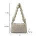 Women Girls Fashion Leopard Cow Print Fluffy Tote Handbag Soft Plush Faux Fur Underarm Shoulder Wallet Purse
