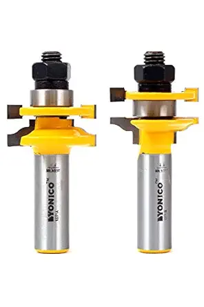 Yonico Router Bits Set Rail and Stile 2 Bit Junior Ogee 1/2-Inch Shank 12271