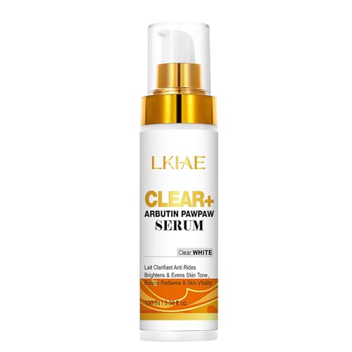 LKIAE Clear Arbutin Pawpaw Serum, Moisturizing, Brighten, Fade Dark Spot Essence, Even Skin Tone, For Face and Body, 100ml (Pack of 1)