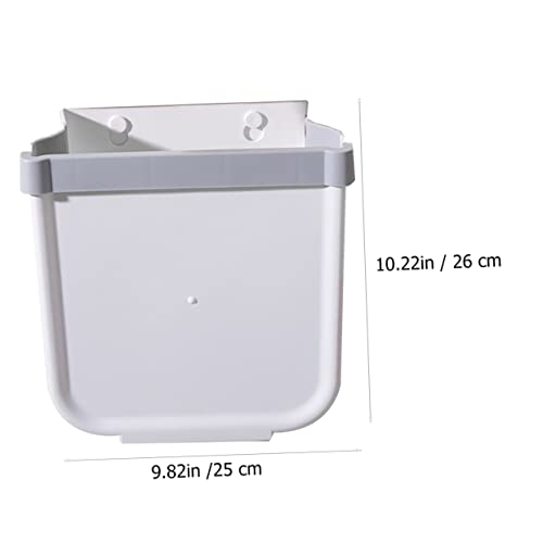 Caneca de basura plegable blanca para pared miniatura 2