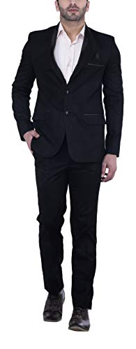Image of hangup Men's Synthetic Notch Lapel LM Suit Blue Tuxedo 38