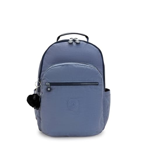 Kipling Mochila feminina Seoul grande, Blue Lover, 12.75''L x 17.25''H x 9''D, Kipling Mochila feminina Seoul grande