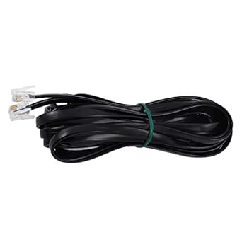 3NH 6P6C RJ11 Telephone Extension Fax Modem Cable Line 5M Length Black Q7Q6