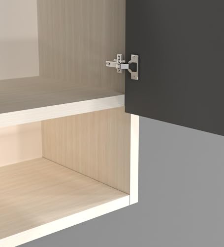 Image of SPECIALITY PANELS 6 Door Mirror Glossy Triple Layered UV Resistant Handless Cabinet Wall Mounted Storage Unit with Space Organizer Durable Cupboard for Kitchen Bathroom Living Room Utility Organizer