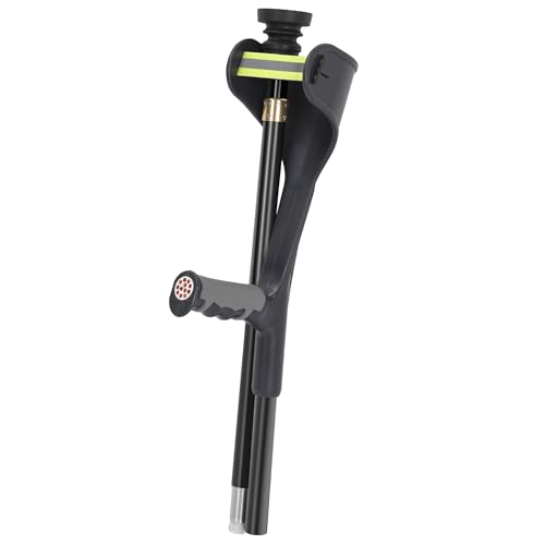Muletas plegables para antebrazo para adultos (1 unidad), muletas de codo ajustables y ligeras con puños, muletas de viaje con pies antideslizantes, ayudas para movilidad y caminar, color negro