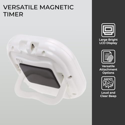 H&S Kitchen Timer - Kitchen Timers for Cooking - Digital Countdown Timer Clock with Magnetic Back - Stand Up or Hang- Cook Your Food Perfectly - Electronic Oven Clock - Loud Alarm