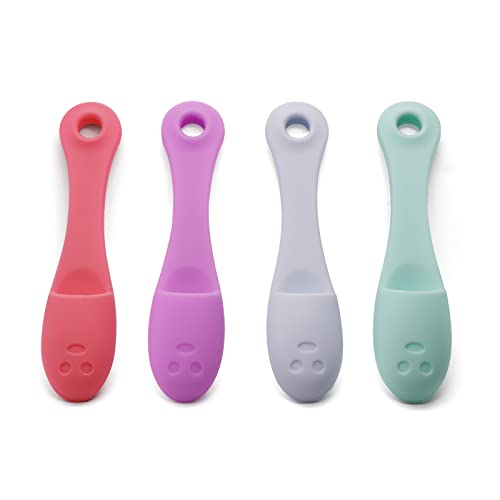 CONSIO 4Pcs Dog Finger Toothbrush, Use Food Grade Silicone,Easy Teeth Cleaning, Dental Care for Puppies, Cats and Small Pets