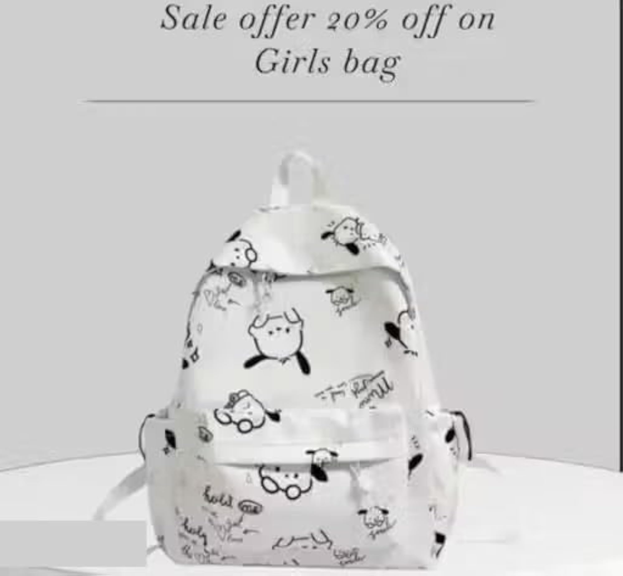 Cartoon Print Laptop Backpack for Men & Women