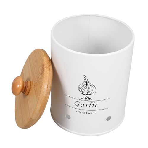 DECHOUS Garlic Holder for Kitchen Multi-functional Storage Jar Onion Garlic Keeper Space Saving for Home and Buffet