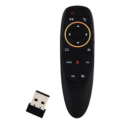 NISO Voice Remote Air Mouse, 2.4G Wireless Infrared Remote Control with 6 Axis Gyroscope and IR Learning, Air Fly Mouse with Voice Input for Android TV Box/PC/Projector and More Compatible