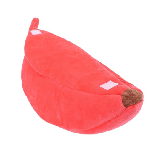 バナナの形をしたペットベッド、取り外し可能な布の素材、半閉じたデザイン、猫の犬のハムスター、ユニークなバナナスタイル、きれいな清潔な居心地の良い居心地の良い