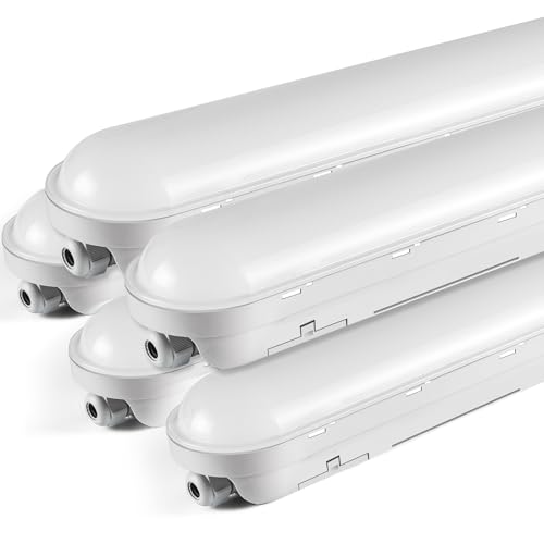 Réglette LED 120 CM Tonffi 36W Lot de 5 Plafonniers Blanc Naturel 4000K
