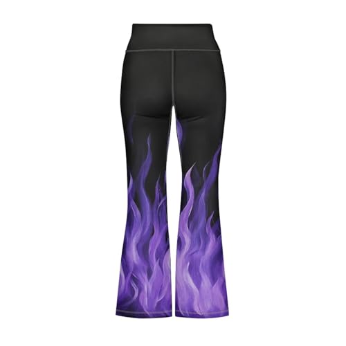 Girls Yoga Flared Leggings High Waist Tummy Control Stretchy Soft Breathable Athletic Sport Casual Gym Dance2