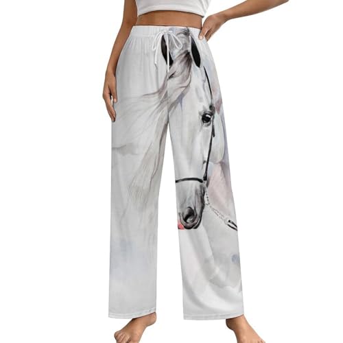 Vêtement pantalon de nuit femme Cheval Blanc bas de pyjama S avec poches