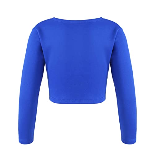 Kids Girls Long Sleeves Ballet Dance Cardigan Athletic Outerwear Ballerina Wrap Tops2