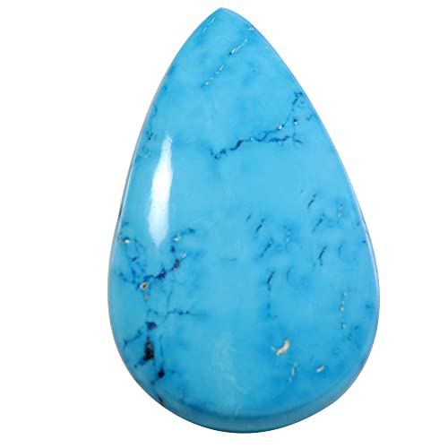 Cabochon en magnésite turquoise poire de 33,15 carats Ql99 pour création