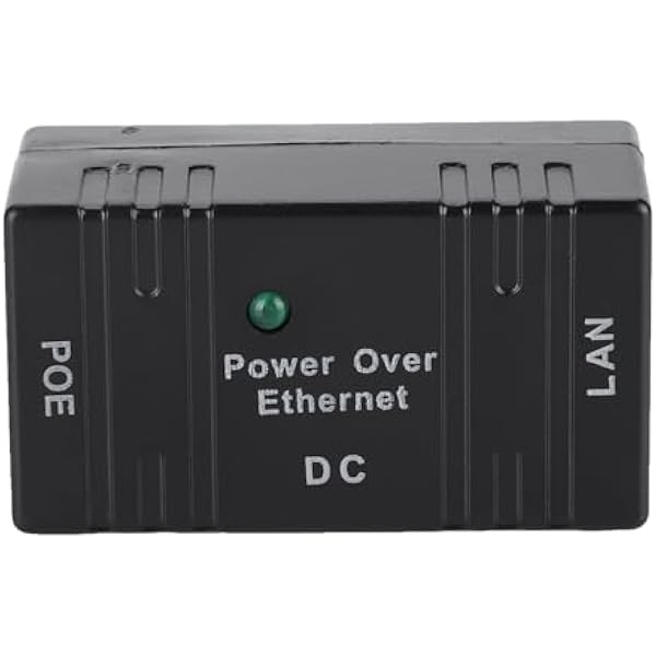 Separator łącznika POE Wydajne Uniwersalne Złącze RJ45 Wtryskiwacz Zasilania Przez Ethernet dla Mostu Sieciowego AP dla Domowego Biura BLACK
