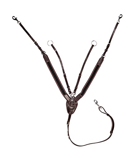 Collier de Chasse avec élastique Large HKM - Pur-Sang, 2400 Brun