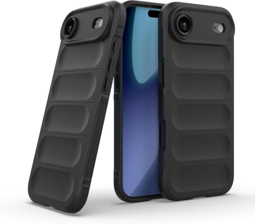 Image of ShieldTech AirGuard Series Back Cover Case for Apple iPhone Air | Microfiber Lining | Airbag Cushion Drop Protection | Shockproof Silicone Back Cover Case | Anti Slip Grip - Black for iPhone Air