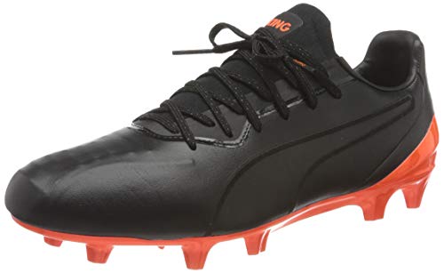 PUMA KING Platinum FG/AG, Scarpe da Calcio Uomo, Nero (Puma Black-Shocking Orange), 46.5 EU