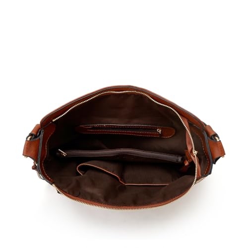 Pahajim Bolso y Cartera Conjunto Bolsos para Mujeres Bolso de Hombro de Cuero PU Bolso Grande Hobo Bolsas para Señoras Regalos para Niñas Bolsas de Compras, marrón, Elegante - imagen 7