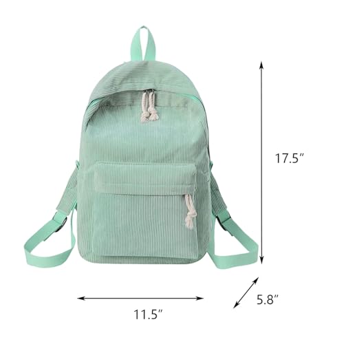 SMAROICE Green corduroy backpack for women girls by SMAROICE - Used condition - Image 2