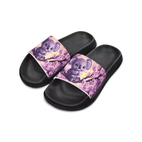 Image of Unisex Slides for Girls Boys Comfortable Slippers Slides Non-slip Shower Shoes House Fashion Thick for Indoor & Outdoor Gifts