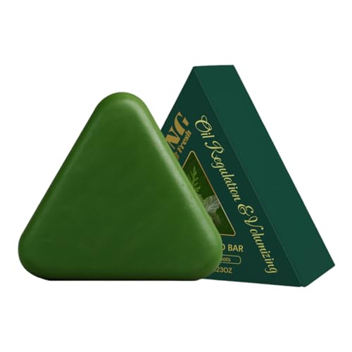 NHPY Shampoo Solido Triangolo Naturale,Shampoo Sapone Crescita Capelli, Shampo Solido Acqua Riso Contro Caduta Capelli Con Estratto Cipresso