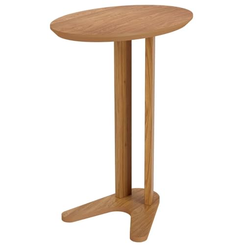 Mesa Auxiliar Oval 60cm Dalla Costa - Freijó