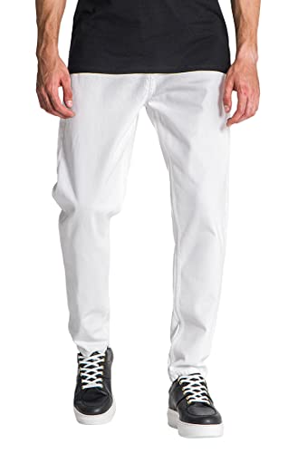 Jeans White Carrot Leg Gianni Kavanagh pour homme au style bohémien