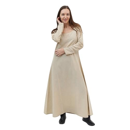 Robe médiévale pour femme en lin respirant fini les costumes inconfortables
