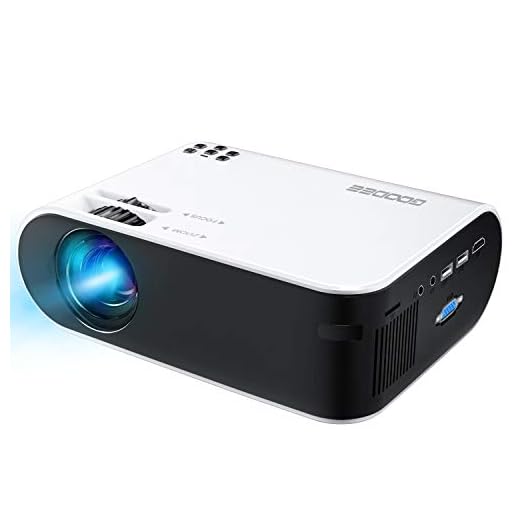 Mini Projector, GooDee W18 WiFi Movie Projector with Synchronize Smartphone Screen with 4500 Lux and 200’’ Video Projector Support TV Stick, HDMI, VGA, USB, Laptop, PS4, and iOS/Android Phone
