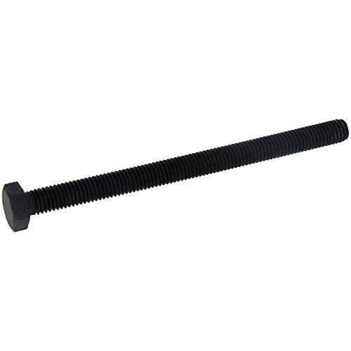 Image of Carbon Steel Hex Screw Bolts Hex Drive Fastener Rustproof Fully Threaded Metric Cap Bolts Black M8x110mm 5Pcs