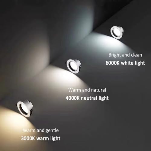 Downlight LED de aluminio con acabado deflector blanco, pack de 10 luminarias CRI 90+ 4