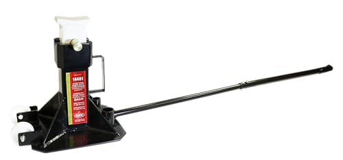 AME INTL 14401 Heavy Duty Jack Stand, 22 Ton Pair, Wheeled with Handle for Easy Maneuver, Min Height 12 Inch, Max Height 20 Inch Pin Style Locking