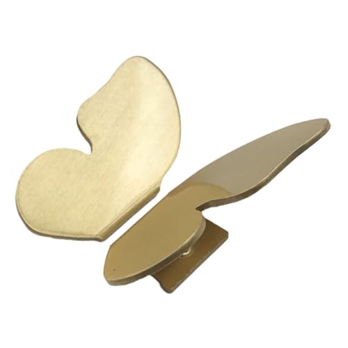 WATIIFUFU アルミ合金製モダン蝶形キャビネットノブ 対 ブラッシュゴールド仕上げ 引き出しとクローゼット用家具ハンドル 簡単取付け耐久性