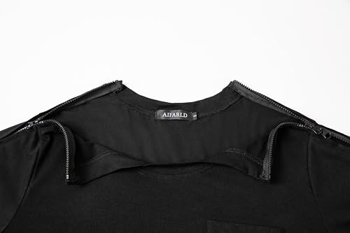 AIFARLD Post Shoulder Surgery Recovery Shirts for Men Full Tear Away Side Zippers Long Sleeve Dialysis Chemo Clothing4