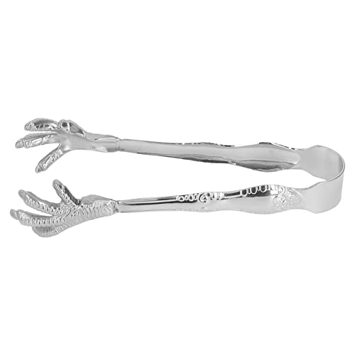 Stainless Steel Claw-Style Ice Tongs, Bar Ice Hockey Special Eagle Claw Shape Ice Tongs Serving Tongs, Stainless Steel Chicken Feet Tongs