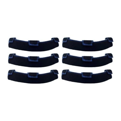 Cintas para el sudor para casco y forros transpirables negros y azules en pack de 6 2