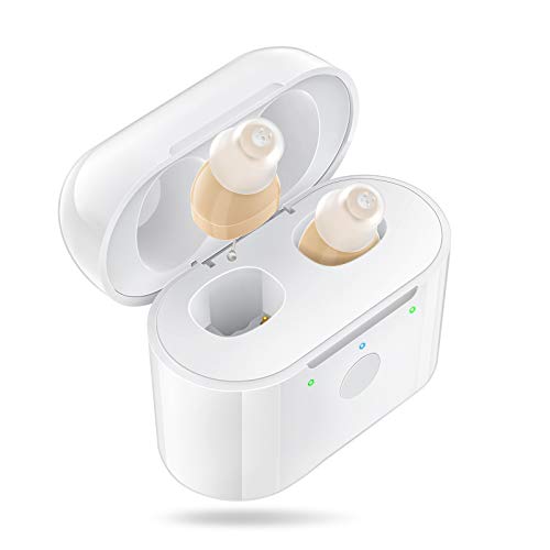 Hearing Aid, AiBast Invisible Rechargeable Hearing Aids for Seniors With Noise Cancelling, Hearing Amplifier for Adults, Rechargeable Hearing Aid With Storage and Charging Combo Portable Charging Case Hearing Aid, AiBast Invisible Rechargeable Hearing Aids for Seniors With Noise Cancelling, Hearing Amplifier for Adults, Rechargeable Hearing Aid With Storage and Charging Combo Portable Charging Case