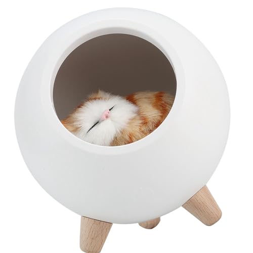 Lámpara de noche gato recargable con batería 1200mAh miniatura 6