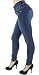 Style M1213– Colombian Design, High Waist, Butt Lift, Levanta Cola, Skinny Jeans in M. Blue Size 5